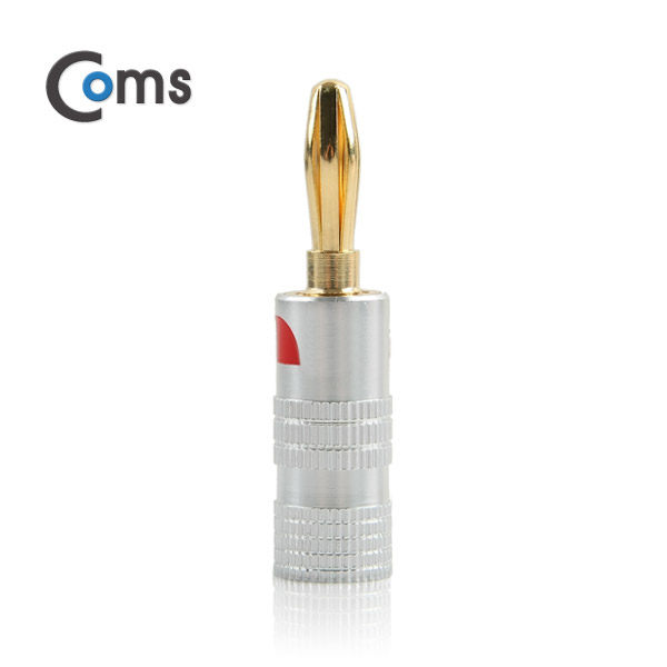 Coms 컨넥터-바나나 Red / Gold Metal