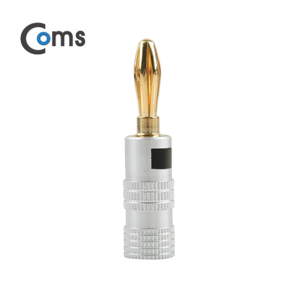 Coms 컨넥터-바나나 Black / Gold Metal