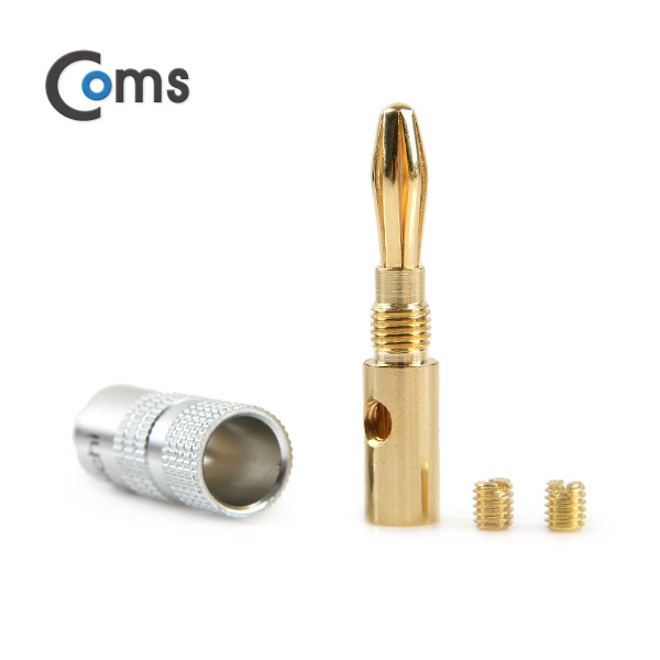 Coms 컨넥터-바나나 Black / Gold Metal