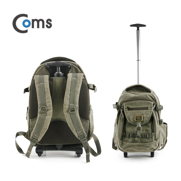 Coms 가방 백팩/캐리어 겸용, 15형 (카키)