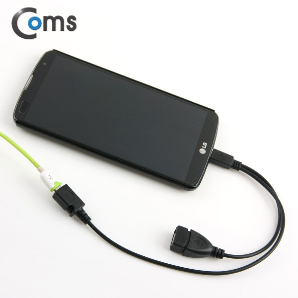 Coms 스마트폰 OTG 젠더-Micro M  / USB F+Micro F, Y형 (Mic