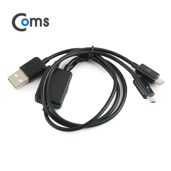 Coms USB/Micro USB(B) 케이블(멀티형 2구)