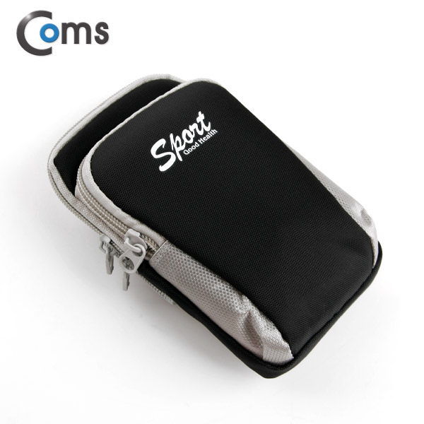 Coms 레저용 포켓, 스마트폰 암밴드, 찍찍이 고정, Black