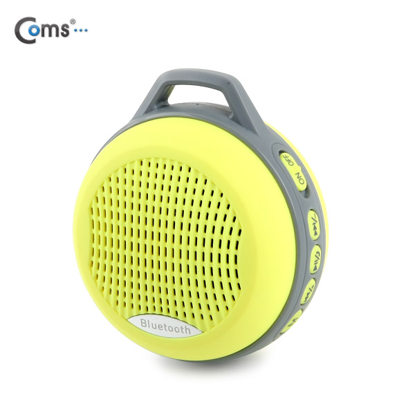 Coms 블루투스 3.0 스피커(FM라디오/바이브레이션 우퍼/블루투스리시버), Yellow/ evn1