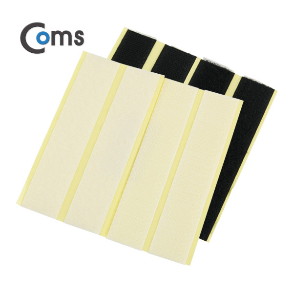Coms 일자 벨크로테이프 / 화이트&블랙 랜덤색상