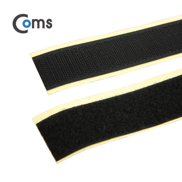 Coms 일자 벨크로테이프 / 화이트&블랙 랜덤색상