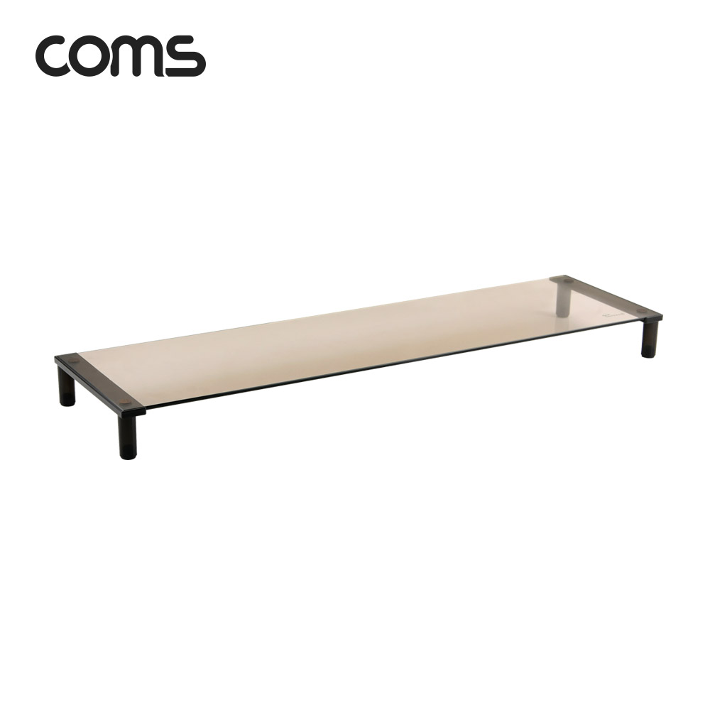 Coms 듀얼 모니터 스탠드 1단 (760*209 = 1ea), 유리볼트형