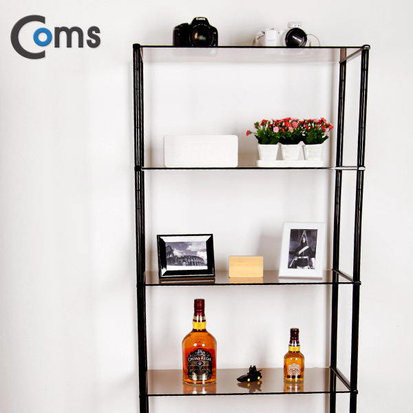 Coms 조립식 유리진열장(블랙) 6단 (620x309 = 6ea), 브론즈 유리