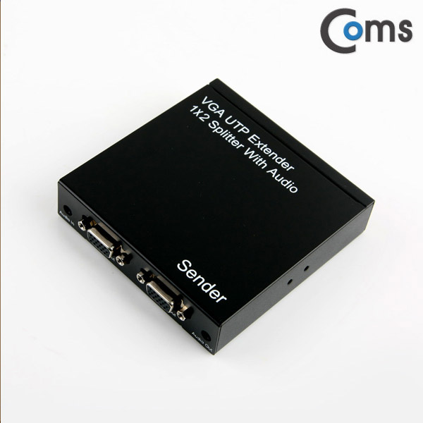 Coms VGA 리피터/RJ45 (1 in/2 out),송신기 * 1, 수신기 * 2 세트