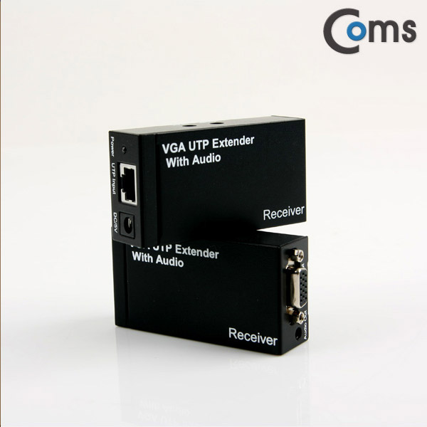 Coms VGA 리피터/RJ45 (1 in/2 out),송신기 * 1, 수신기 * 2 세트