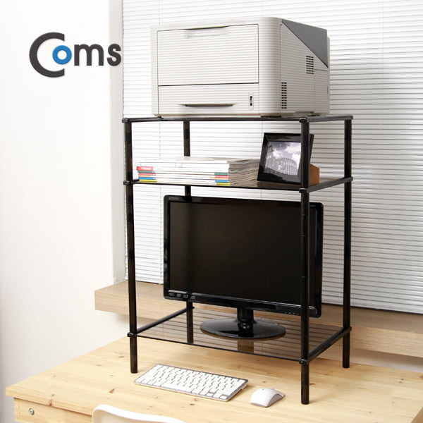 Coms 프린터,모니터,TV 높이조절 스탠드 3단 (520*309 = 3ea)