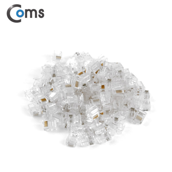 Coms 플러그(RJ12) (6P6C/COMS), 100EA, 좌측 클립