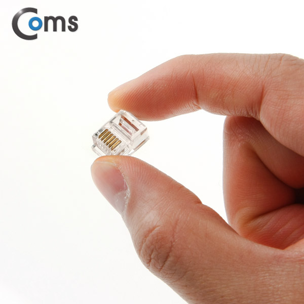 Coms 플러그(RJ12) (6P6C/COMS), 100EA, 좌측 클립