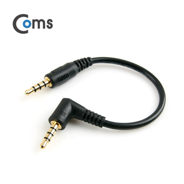 Coms 스테레오 젠더(3.5M ㄱ/3.5M -) 4극 꺾임(꺽임) 14cm