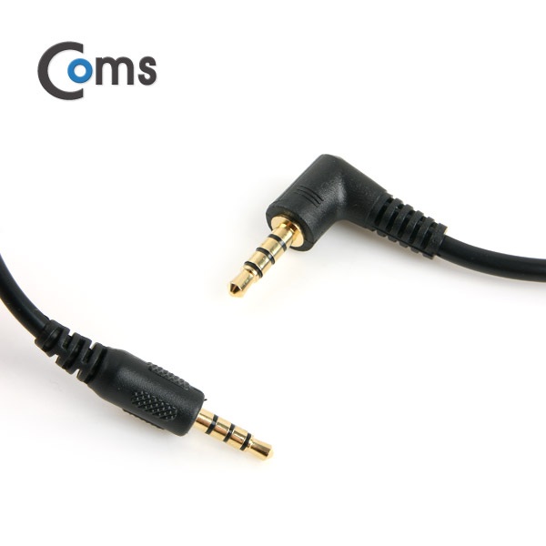 Coms 스테레오 젠더(3.5M ㄱ/3.5M -) 4극 꺾임(꺽임) 14cm
