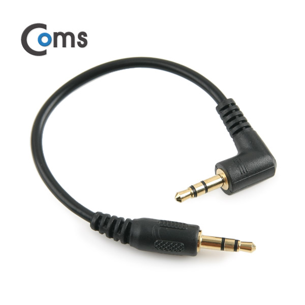 Coms 스테레오 젠더(3.5M ㄱ/3.5M -) 3극 한쪽 꺾임(꺽임) 15cm