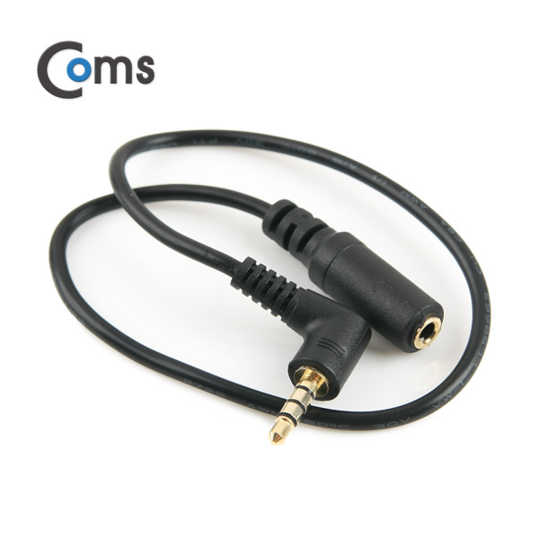 Coms 스테레오 케이블 30cm (3.5Ø/4극 연장) 3.5M ㄱ/3.5F -