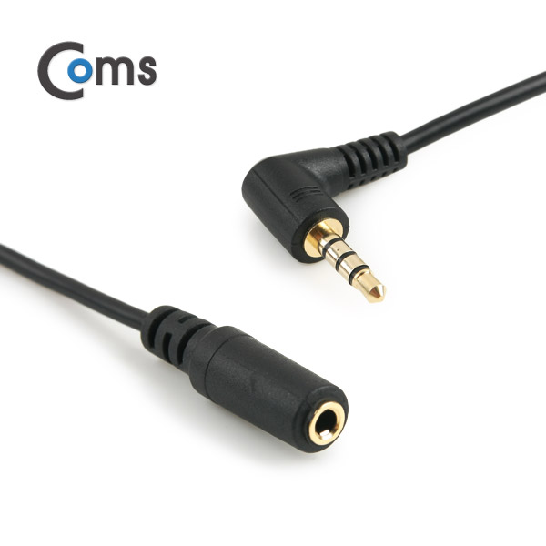 Coms 스테레오 케이블 30cm (3.5Ø/4극 연장) 3.5M ㄱ/3.5F -