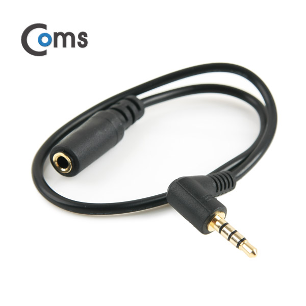 Coms 스테레오 케이블 30cm (3.5Ø/4극 연장) 3.5M ㄱ/3.5F -