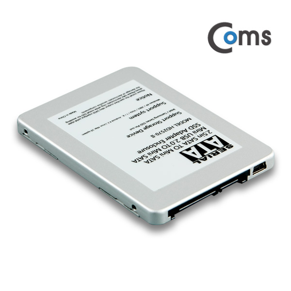 Coms SATA 컨버터(mSATA to SATA & USB),USB 2.0 지원,2.5형CASE