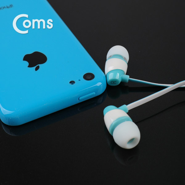 Coms 이어폰 (KUCIPA) H23/칼국수형/커널형/Light Green