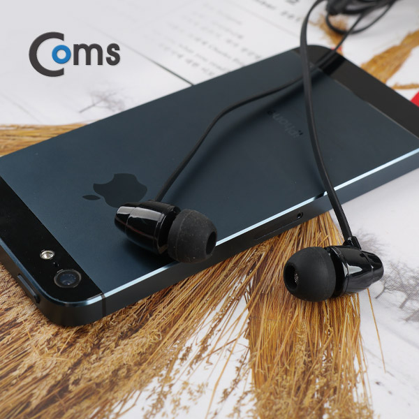 Coms 이어폰 (KUCIPA) H23/칼국수형/커널형/Black