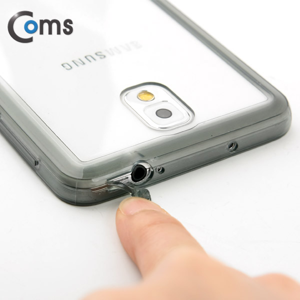 Coms 스마트폰 케이스(흑투명 테두리), 갤노트3