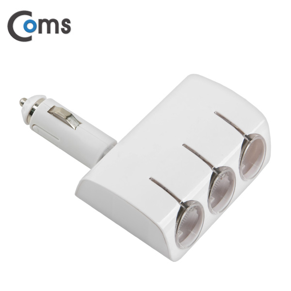 Coms 차량용 시가 소켓(3구) Blue LED/일체형 / 시가잭(시거잭)