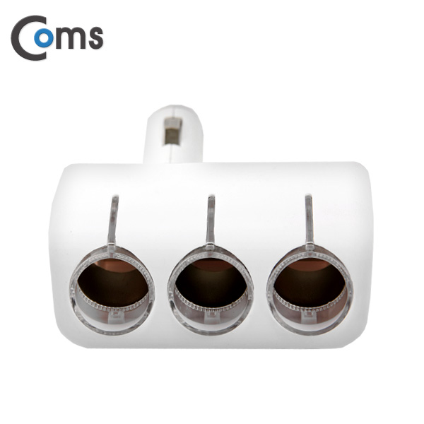 Coms 차량용 시가 소켓(3구) Blue LED/일체형 / 시가잭(시거잭)