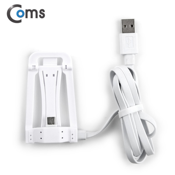 Coms USB/Micro USB 케이블(스탠드형), 1M, White