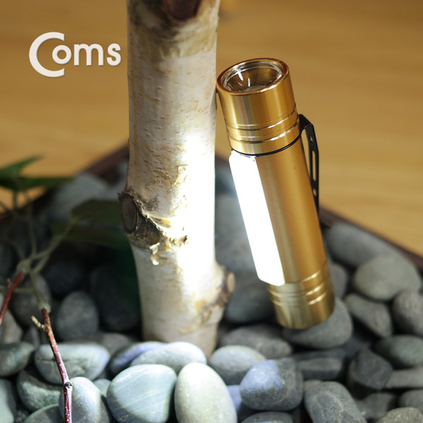 Coms LED 손전등 램프 (해드장착 밴드포함/AAA건전지/18650 사용가능)