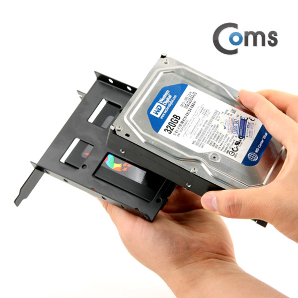 Coms 하드 가이드 철재(PCI 슬롯 타입) HDD/SSD 2.5 x 2, 3.5 시 장
