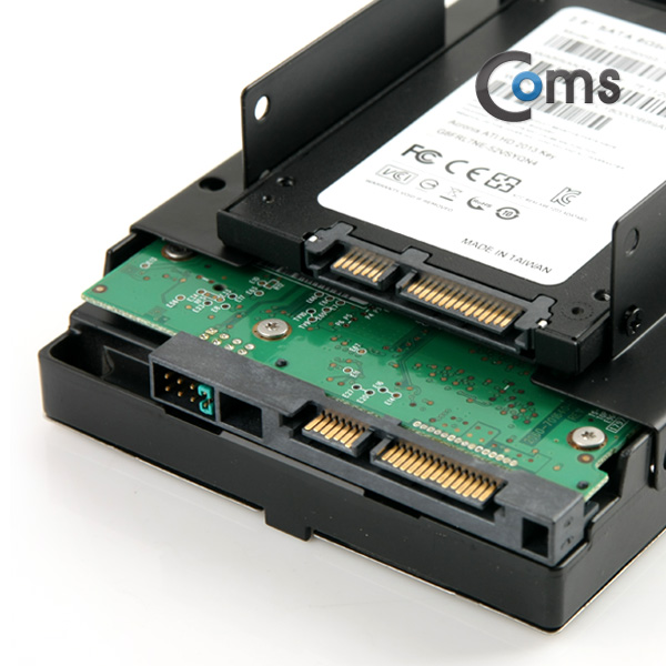 Coms 하드 가이드 철재(PCI 슬롯 타입) HDD/SSD 2.5 x 2, 3.5 시 장