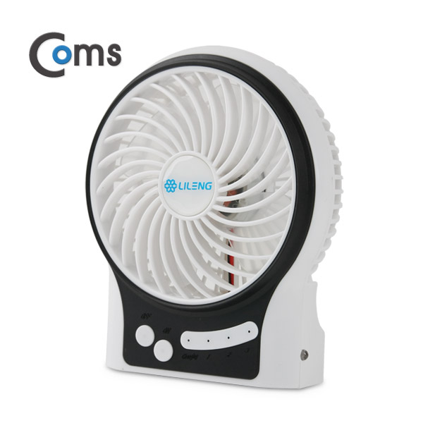Coms 미니 토네이도 USB 선풍기 (18650 충전기/95mm 팬) White / evn2