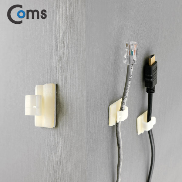 Coms 케이블 오거나이저(클립/中), Packing : 10 PCS