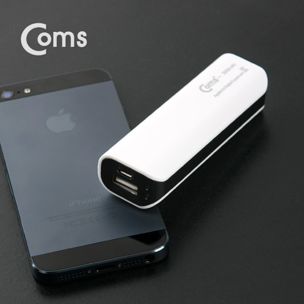 Coms 보조 배터리 / 비상 충전기(2600mAh), Black