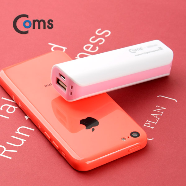 Coms 보조 배터리 / 비상 충전기(3000mAh) Pink
