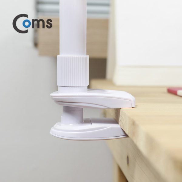 Coms 스마트폰 거치대 (탁상/침대거치/집게고정/슬라이드 고정형) White