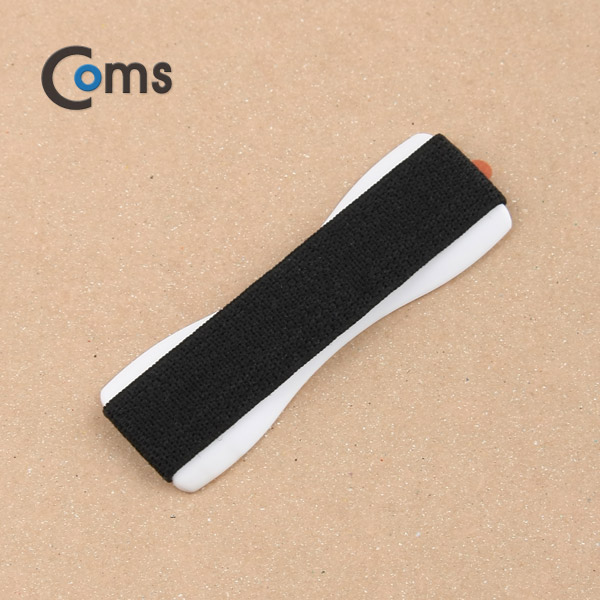 Coms 스마트폰 거치클립 (패드후면부착/핑거그립) White