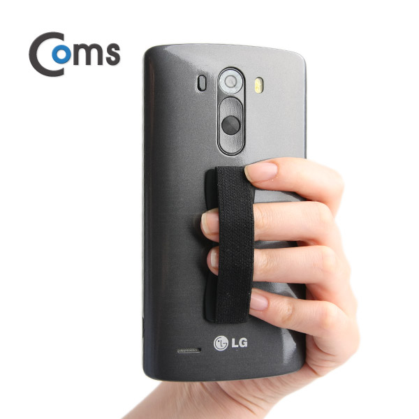 Coms 스마트폰 거치클립 (패드후면부착/핑거그립) White