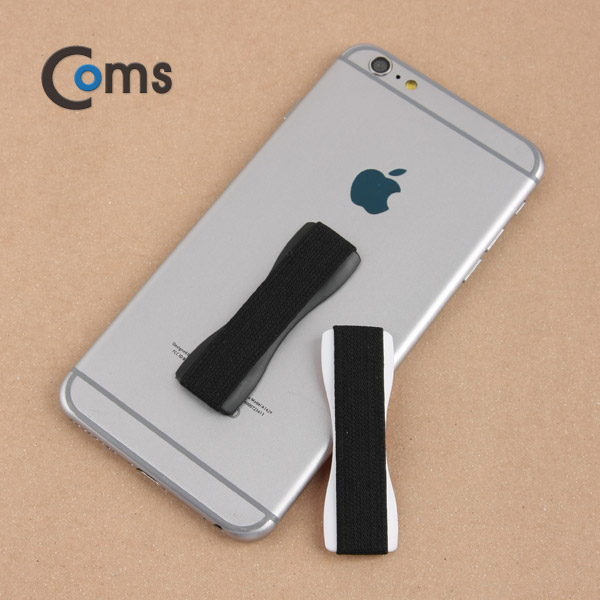 Coms 스마트폰 거치클립 (패드후면부착/핑거그립) White