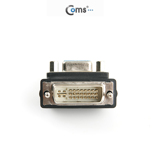 Coms DVI 꺾임형(꺽임) 젠더 DVI(M) to/VGA 15(F) DVI-I Dual