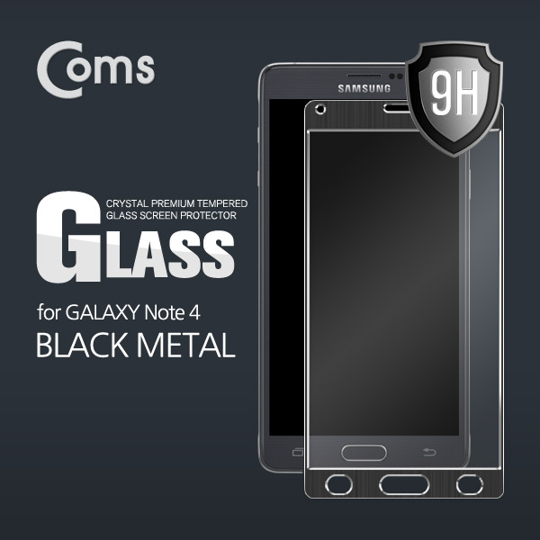 Coms 스마트폰 보호필름(갤노트4) Black