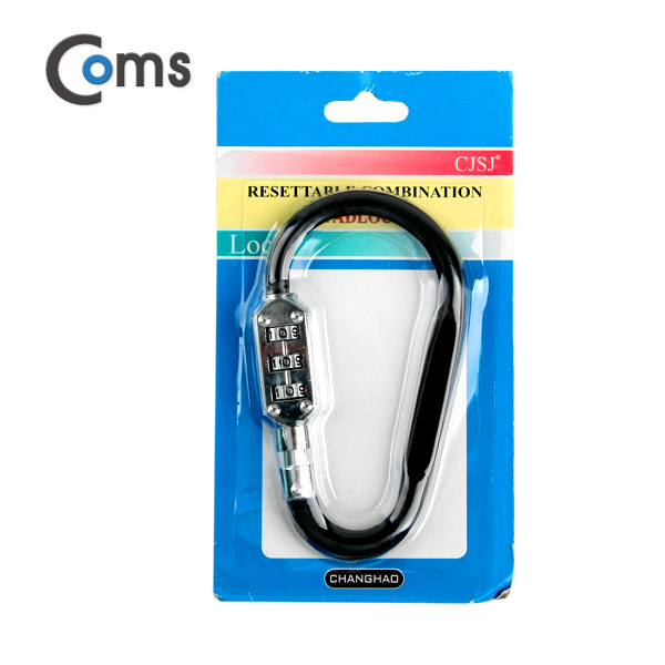 Coms 카라비너(D형/스틸), Number Lock (11cm)