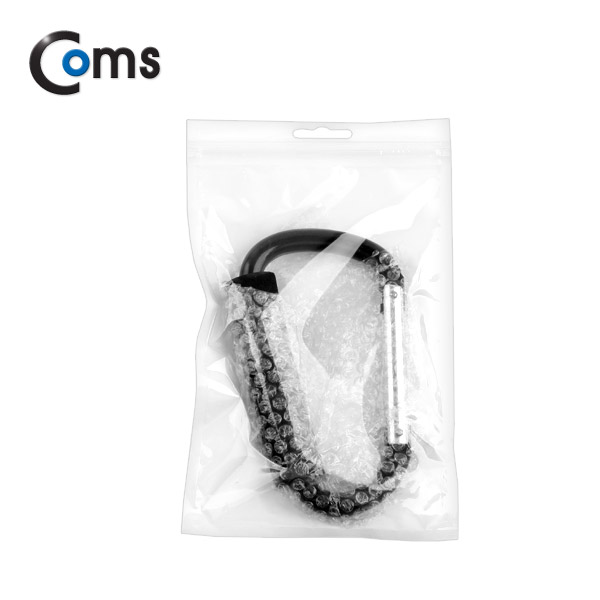 Coms 카라비너(D형/스틸), 특대형(손잡이), 14cm/Black