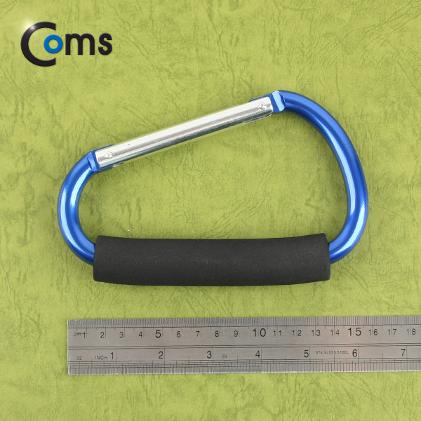Coms 카라비너(D형/스틸), 특대형(손잡이), 16cm/Blue