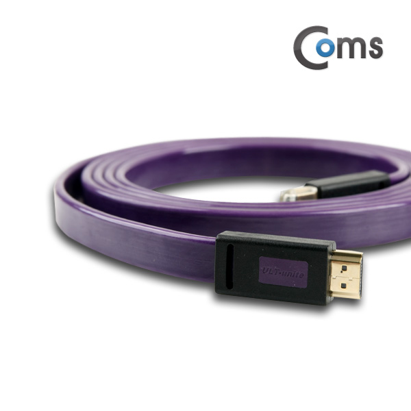 Coms HDMI 케이블 (4K/FLAT) 2M, 퍼플 (4K * 2K )