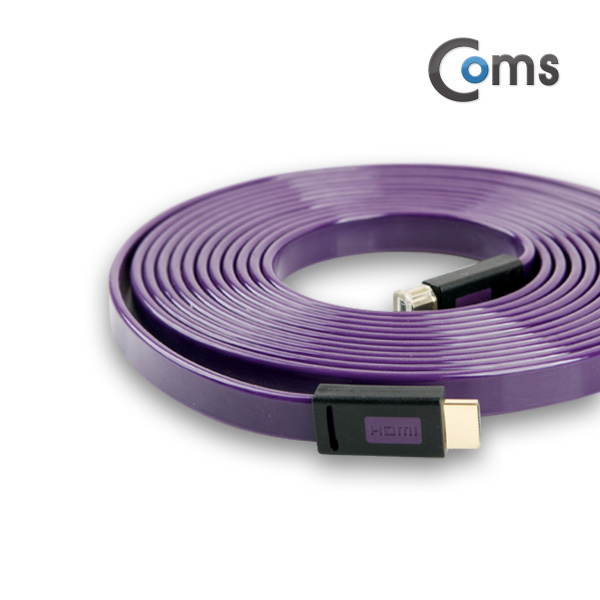 Coms HDMI 케이블 (4K/FLAT) 5M, 퍼플 (4K * 2K )