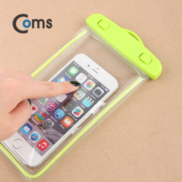 Coms 스마트폰 방수팩 iOS 스마트폰6/갤럭시S5,S6 / Green