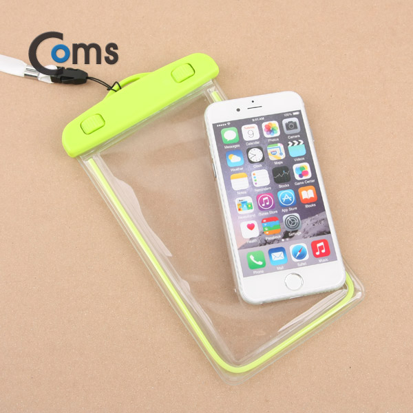 Coms 스마트폰 방수팩 iOS 스마트폰6/갤럭시S5,S6 / Green
